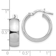 Sterling Silver Rhodium-plated Hoop Earrings
