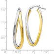 Sterling Silver Gold-tone Polished Hoop Earrings