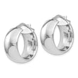 Sterling Silver Rhodium-plated Hoop Earrings