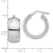 Sterling Silver Rhodium-plated Hoop Earrings