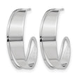 Sterling Silver Polished Fancy Post Hoop Earrings - Birthstone Company