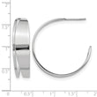 Sterling Silver Polished Fancy Post Hoop Earrings - Birthstone Company