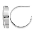 Sterling Silver Polished Fancy Post Hoop Earrings - Birthstone Company