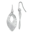 Sterling Silver Textured & D/C Dangle Shepherd Hook Earrings