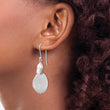 Sterling Silver Radiant Essence Polished Textured Dangle Earrings