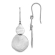 Sterling Silver Radiant Essence Polished Textured Dangle Earrings