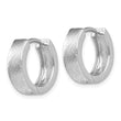Sterling Silver Radiant Essence Textured Huggie Hoop Earrings