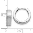 Sterling Silver Radiant Essence Textured Huggie Hoop Earrings