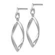 Sterling Silver Radiant Essence Textured Post Dangle Earrings