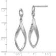 Sterling Silver Radiant Essence Textured Post Dangle Earrings