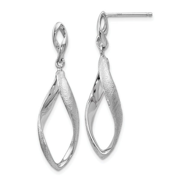 Sterling Silver Radiant Essence Textured Post Dangle Earrings