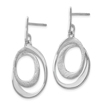 Sterling Silver Radiant Essence Textured Post Dangle Earrings