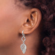 Sterling Silver Rhodium-plated Filigree Dangle Earrings - Birthstone Company