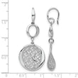 Sterling Silver Rhodium-plated Filigree Dangle Earrings - Birthstone Company