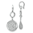 Sterling Silver Rhodium-plated Filigree Dangle Earrings