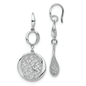 Sterling Silver Rhodium-plated Filigree Dangle Earrings