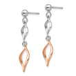Sterling Silver & Rose-tone Dangle Earrings