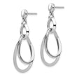 Sterling Silver Rhodium-plated Polished Dangle Earrings