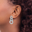 Sterling Silver Polished Post Dangle Earrings - Birthstone Company