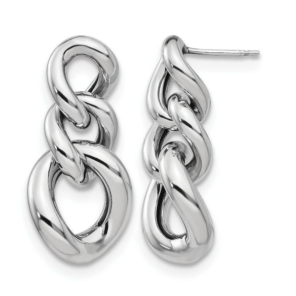 Sterling Silver Polished Post Dangle Earrings - Birthstone Company