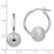 Sterling Silver Radiant Essence Brushed & Polished Hoop Earrings