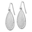 Sterling Silver Brushed/Polished Laser Cut Dangle Earrings