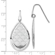 Sterling Silver Brushed/Polished Laser Cut Dangle Earrings