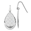 Sterling Silver Brushed/Polished Laser Cut Dangle Earrings