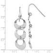Sterling Silver Rhodium-plated Polished D/C Dangle Earrings