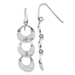 Sterling Silver Rhodium-plated Polished D/C Dangle Earrings