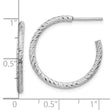Sterling Silver Rhod Radiant Essence D/C Hoop Earrings