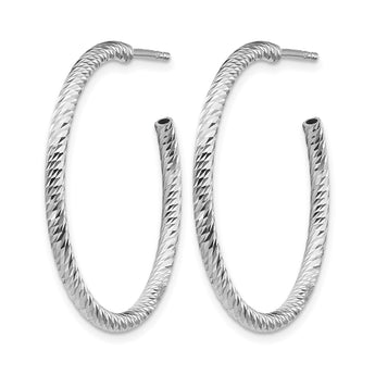 Sterling Silver Rhod Radiant Essence D/C Post Dangle Earrings - Birthstone Company