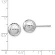 Sterling Silver Rhod Radiant Essence 10mm Ball Post Earrings