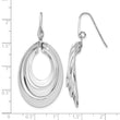 Sterling Silver Rhodium-plated Polished and Brushed Dangle Earring - Birthstone Company