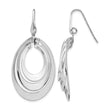 Sterling Silver Rhodium-plated Polished and Brushed Dangle Earring - Birthstone Company