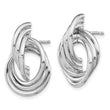Sterling Silver Rh-plated Polished Post Earrings