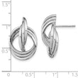 Sterling Silver Rh-plated Polished Post Earrings