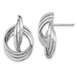 Sterling Silver Rh-plated Polished Post Earrings