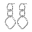 Sterling Silver Rh-plated D/C Post Dangle Earrings - Birthstone Company
