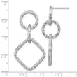 Sterling Silver Rh-plated D/C Post Dangle Earrings