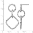 Sterling Silver Rh-plated D/C Post Dangle Earrings - Birthstone Company