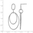 Sterling Silver Rh-plated D/C Oval Post Dangle Earrings - Birthstone Company