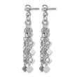Sterling Silver Rhodium-plated Post Dangle Earrings - Birthstone Company
