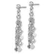 Sterling Silver Rhodium-plated Post Dangle Earrings