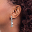 Sterling Silver Rhodium-plated Post Dangle Earrings - Birthstone Company