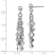 Sterling Silver Rhodium-plated Post Dangle Earrings