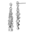 Sterling Silver Rhodium-plated Post Dangle Earrings