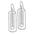 Sterling Silver Rhodium-plated Polished & Brushed Dangle Earrings