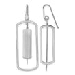 Sterling Silver Rhodium-plated Polished & Brushed Dangle Earrings - Birthstone Company