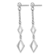 Sterling Silver Rhodium-plated Polished Earrings - Birthstone Company